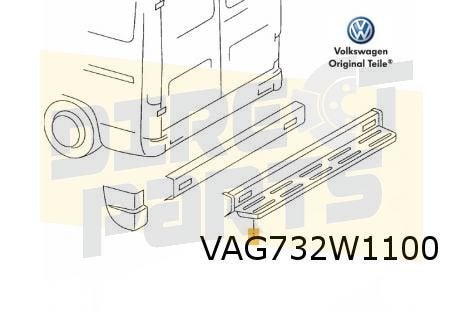 Volkswagen LT (10/96-7/06) Achterbumper (met opstap) (B41 sa, -, -, Nieuw, Achter
