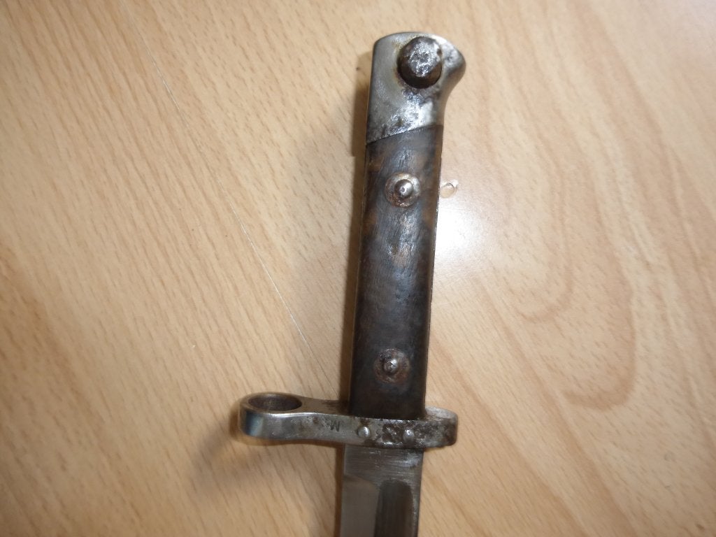 Bajonet Mannlicher Hongarije M.95 ww1 /ww2, Verzamelen, Verzenden, Landmacht, Mes of Dolk