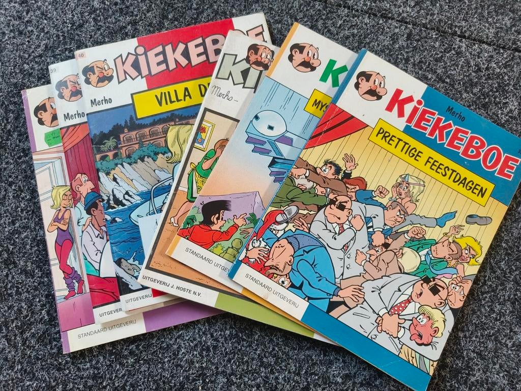 6 strips Kiekeboe, Ophalen of Verzenden, Gelezen