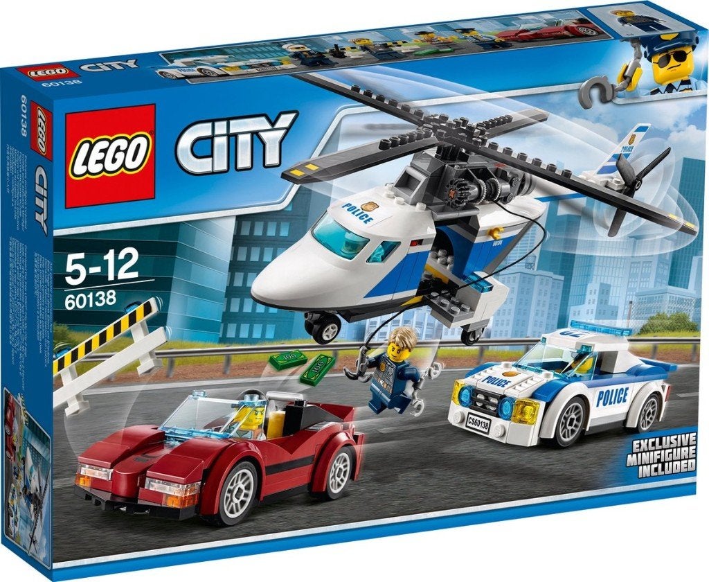 LEGO city SET 60138, 1:200 of kleiner, Helikopter, Zo goed als nieuw, Ophalen