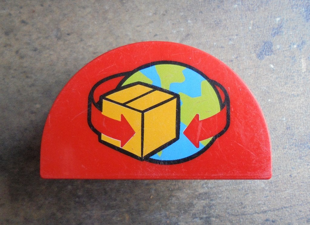 Lego Duplo Brick 2x4x2 Slope Curved Double (zie foto's) 3, Ophalen of Verzenden, Gebruikt, Losse stenen, Duplo