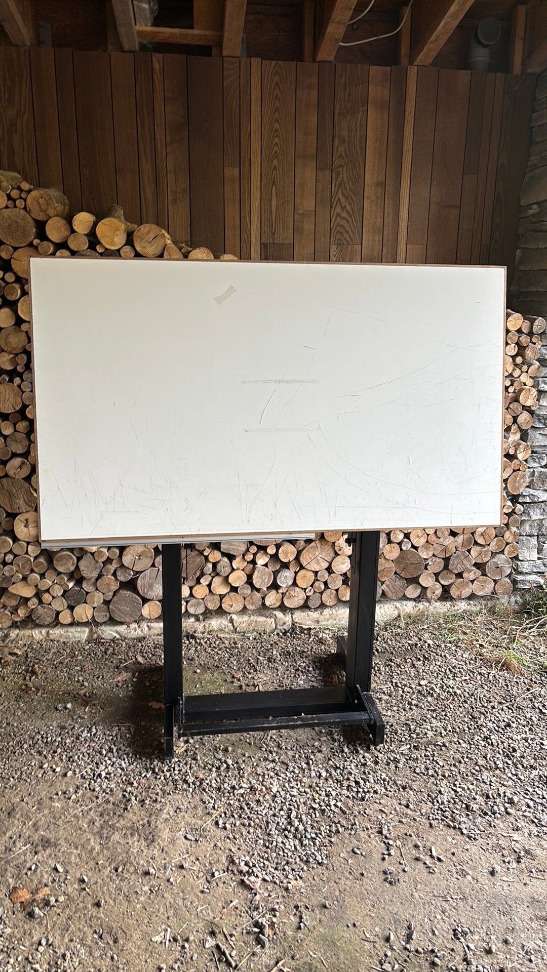 Tekentafel met metalen voet, Bricolage & Construction, Tables à dessin, Enlèvement, Utilisé, 130 à 150 cm