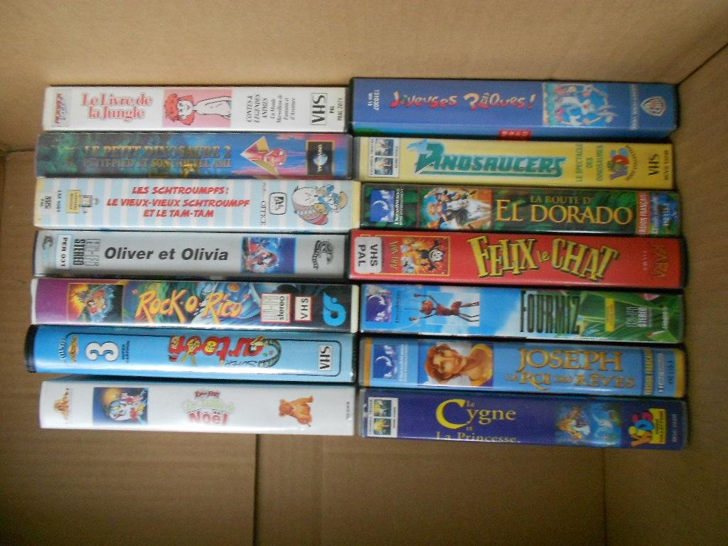 des vidéos de dessins animés VHS originales en français,, Enlèvement ou Envoi, Utilisé, Dessins animés et Film d'animation, Dessin animé
