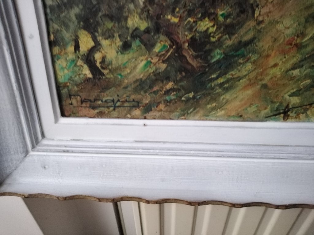 Huile sur toile de Charles Mangin, Peinture à l'huile, Expressionniste, Enlèvement, Paysage urbain / rural