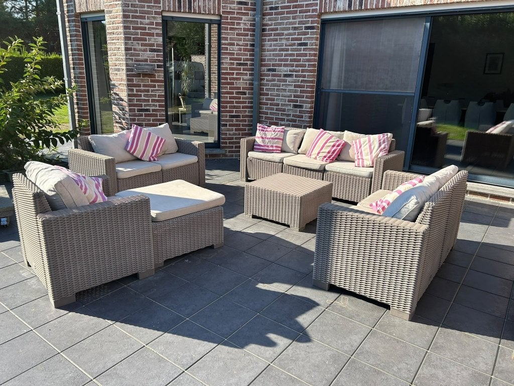Loungeset, Ophalen, Kunststof, Loungeset, 8 zitplaatsen
