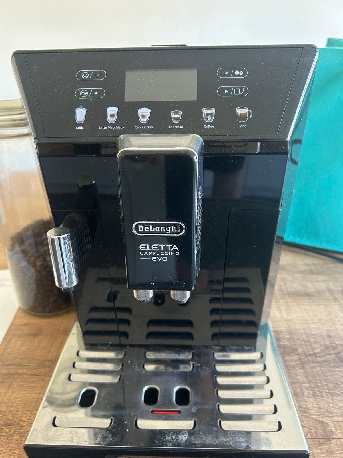 koffiemachine delonghi, Electroménager, Cafetières, Réservoir d'eau amovible, Café en grains, 2 à 4 tasses, Utilisé