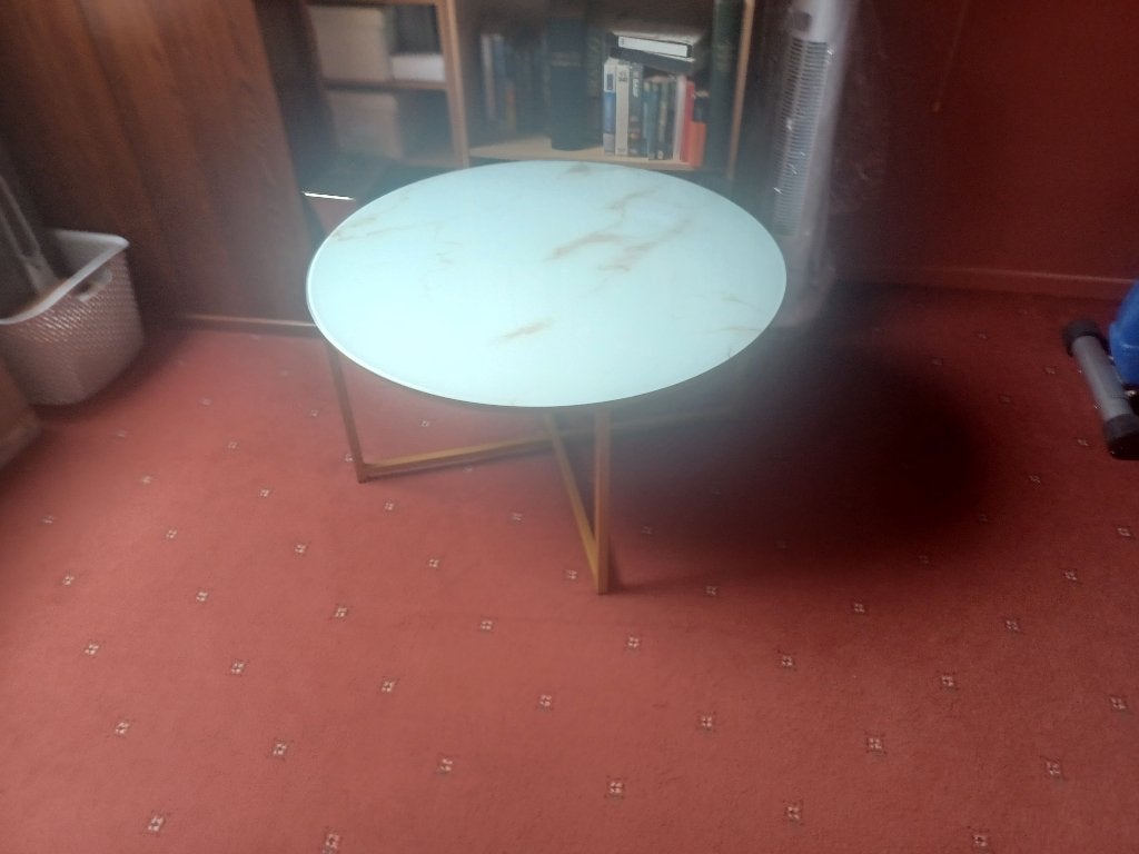 koffietafel, Huis en Inrichting, Ophalen, Rond, 50 tot 100 cm, Zo goed als nieuw