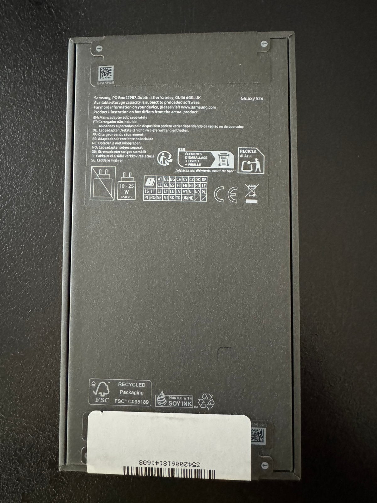 Samsung S26 - Noir 256 Gb, Ophalen of Verzenden, Nieuw, Samsung