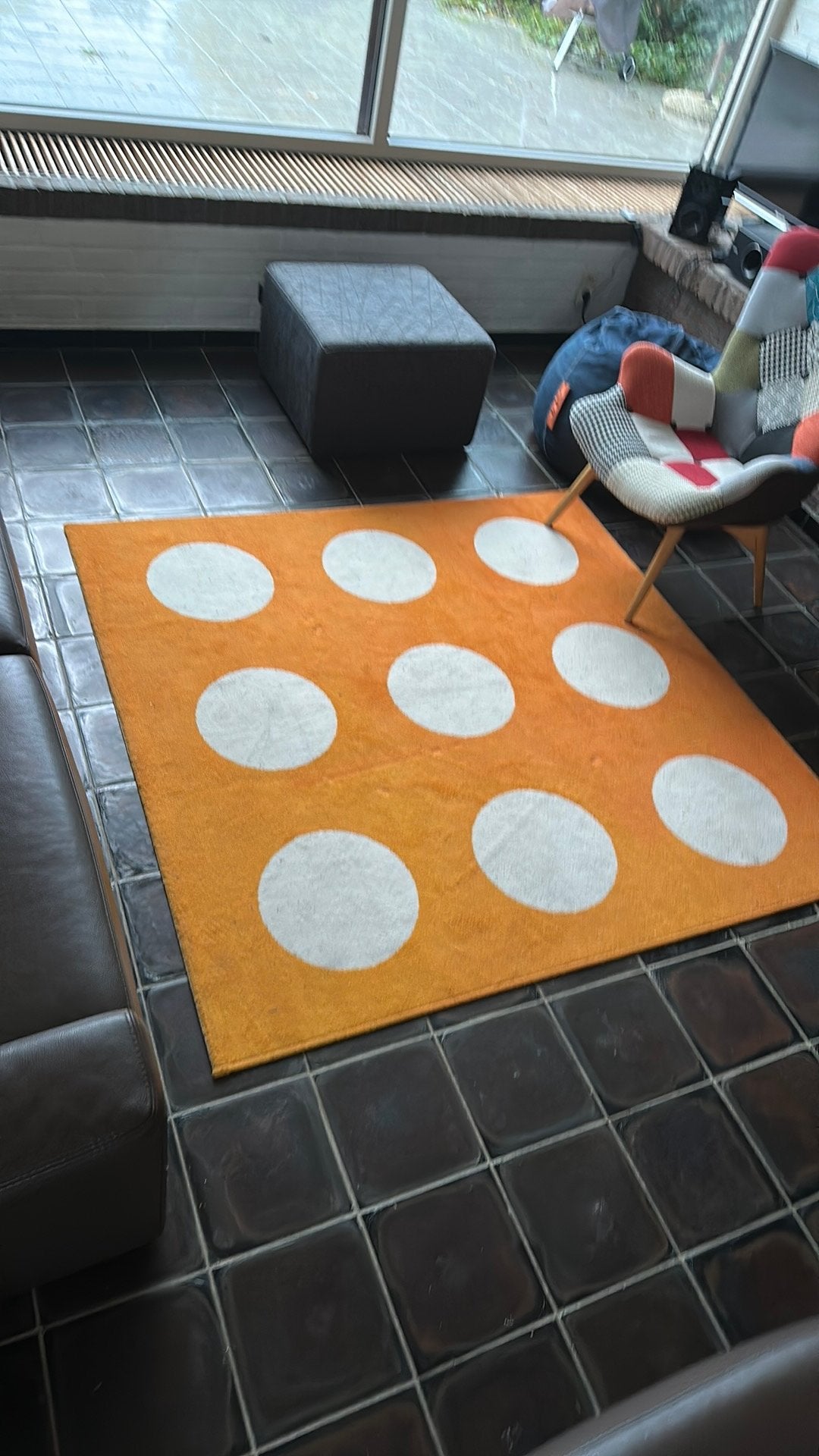 IKEA Carpet in good condition, Ophalen, Gebruikt, Vierkant, Oranje