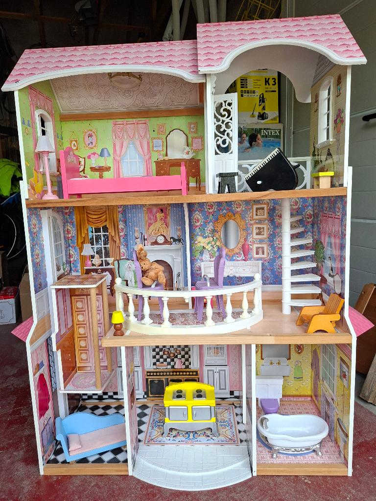Maison de poupée Kidkraft - bois, Kinderen en Baby's, Speelgoed | Poppenhuizen, Ophalen, Zo goed als nieuw, Accessoires