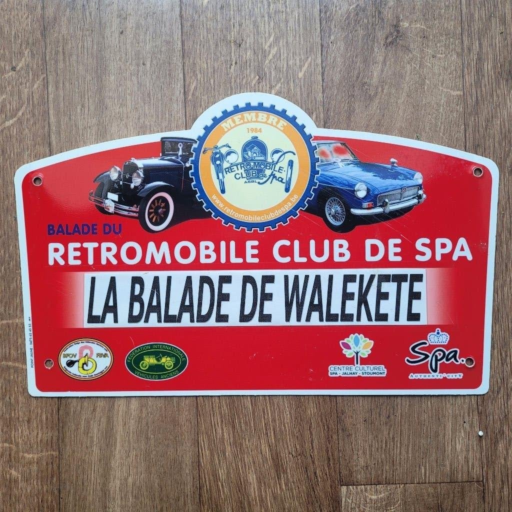 plaque rallye Retromobile club de Spa, Autos : Divers, Pièces de sport automobile, Enlèvement ou Envoi, Neuf