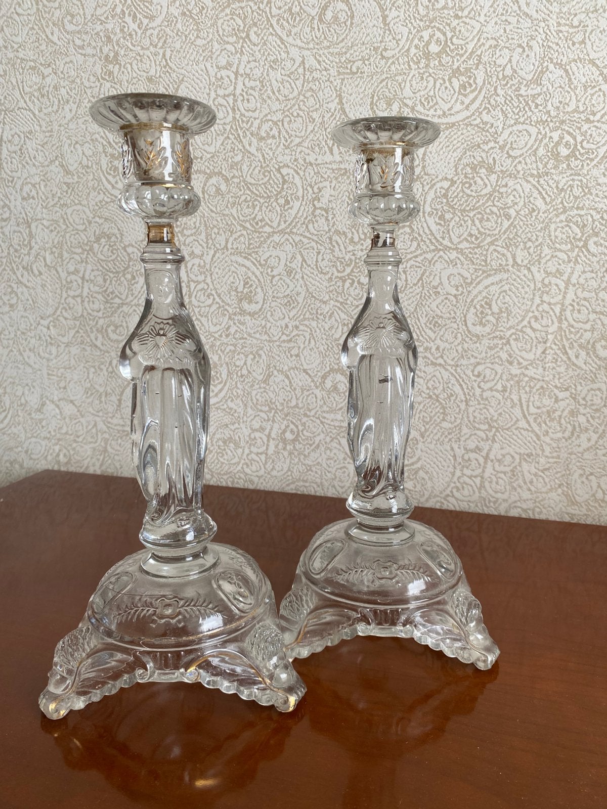 Kandelaars van Val St Lambert ., Antiek en Kunst, Ophalen, Glas