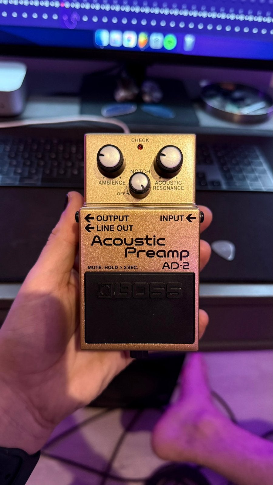 BOSS AD-2 Acoustic Preamp, Muziek en Instrumenten, Effecten, Ophalen of Verzenden, Zo goed als nieuw