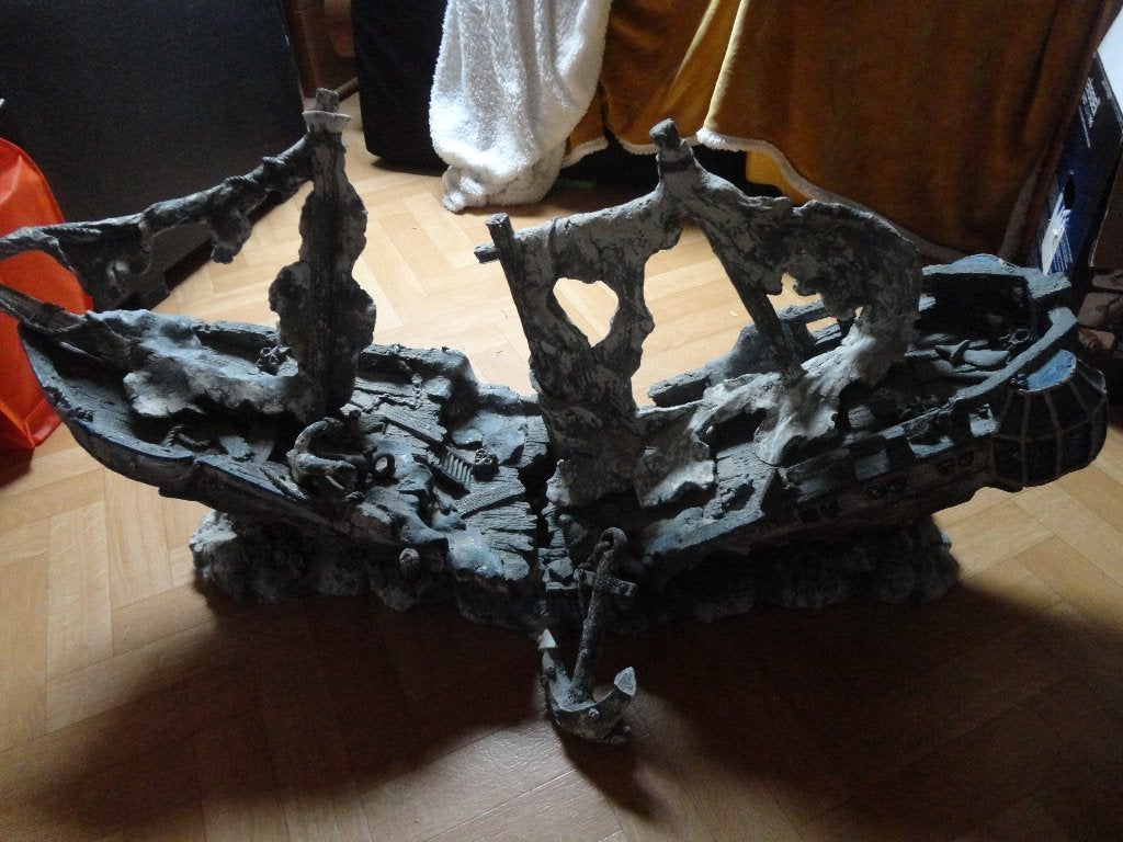 Aqua groot Scheepswrak XXl en Stuk Kienhout, Enlèvement, Utilisé, Decoratie