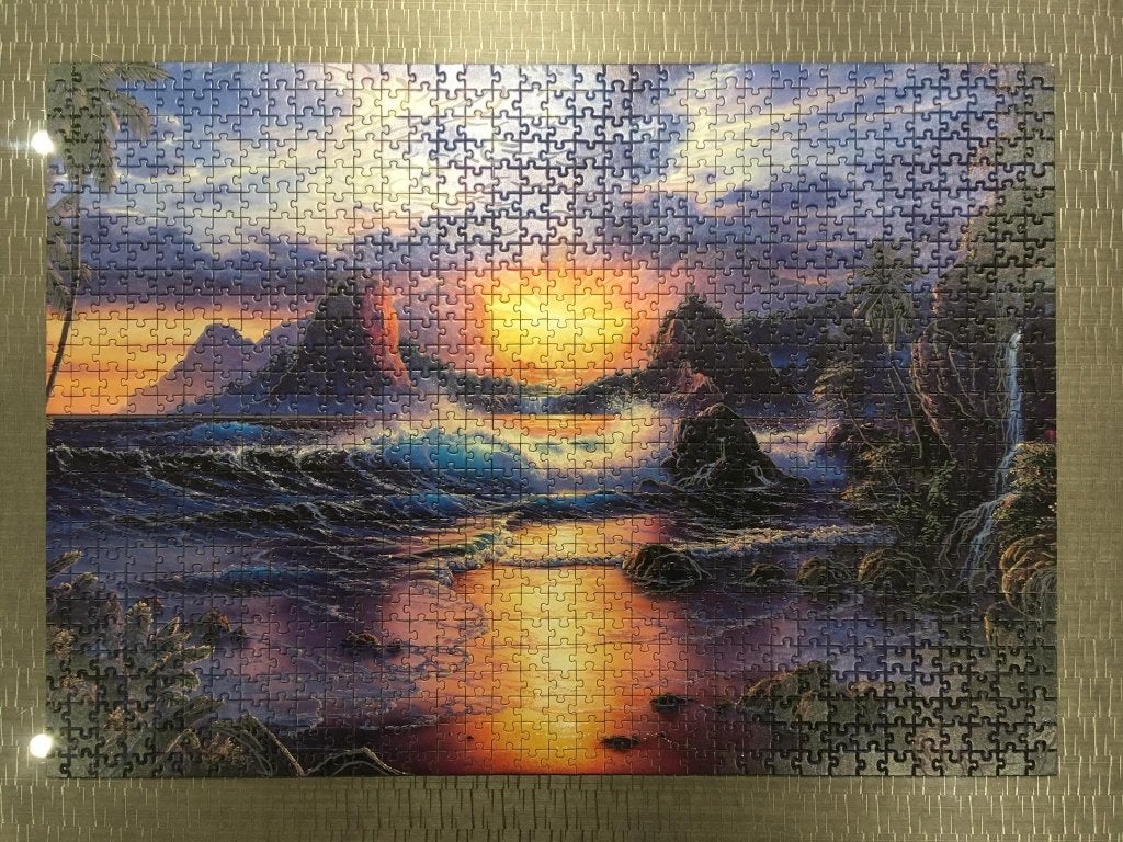 Puzzel Glow in the dark Ravensburger 1000 Stuks, Ophalen, 500 t/m 1500 stukjes, Zo goed als nieuw, Legpuzzel