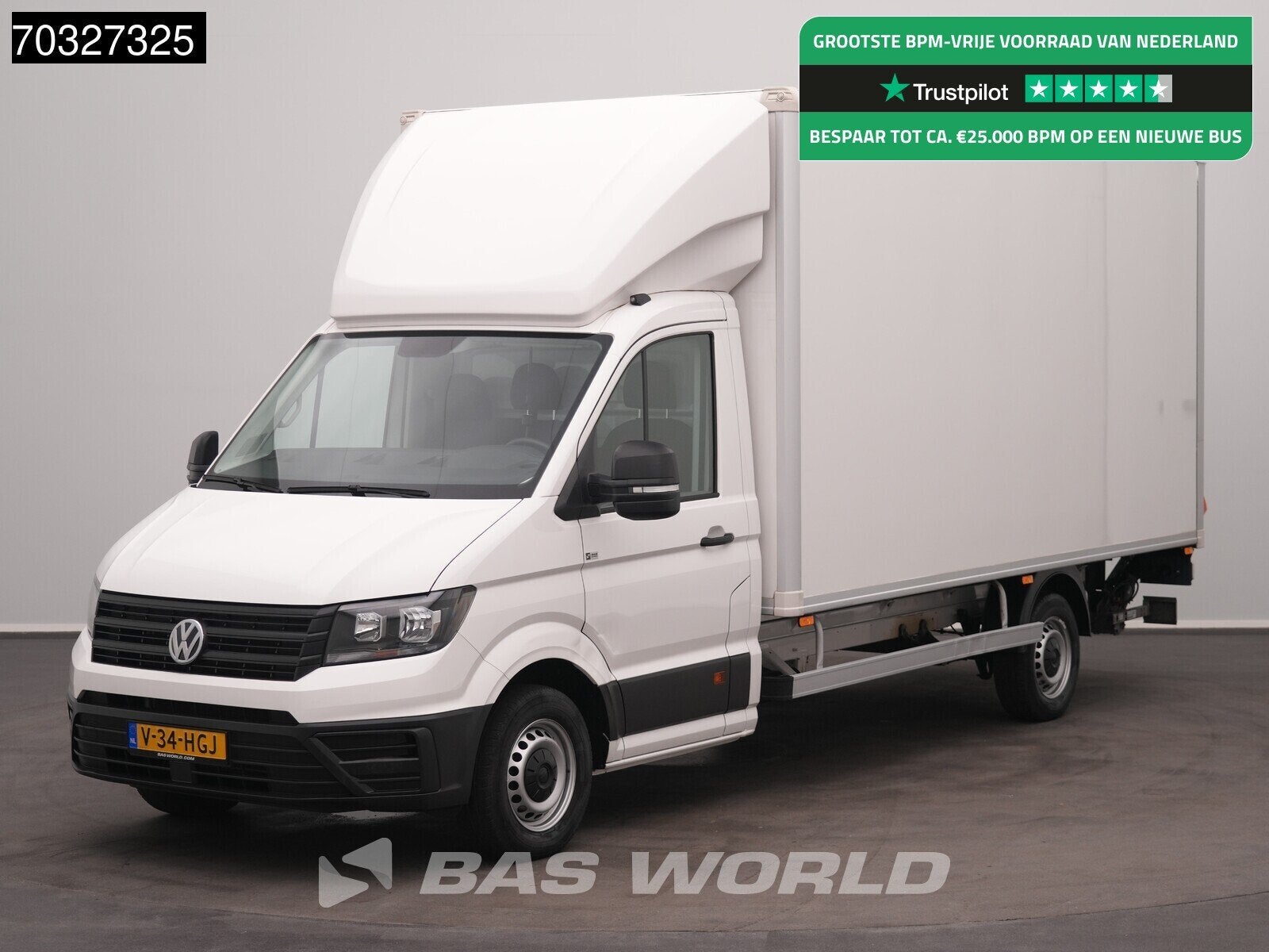 Volkswagen Crafter 140pk Laadklep Zijdeur Bakwagen Airco Cru, Stof, Gebruikt, Euro 6, 4 cilinders
