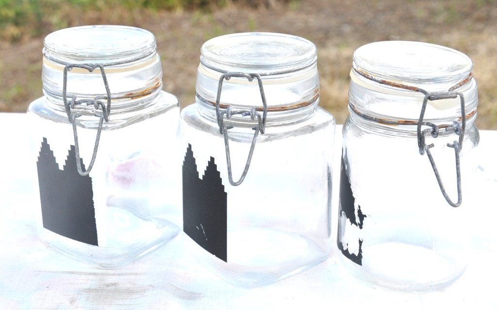 3 petits pots en verre hermétique fermeture a cliquet, Enlèvement ou Envoi, Utilisé, Verre, Récipient(s)