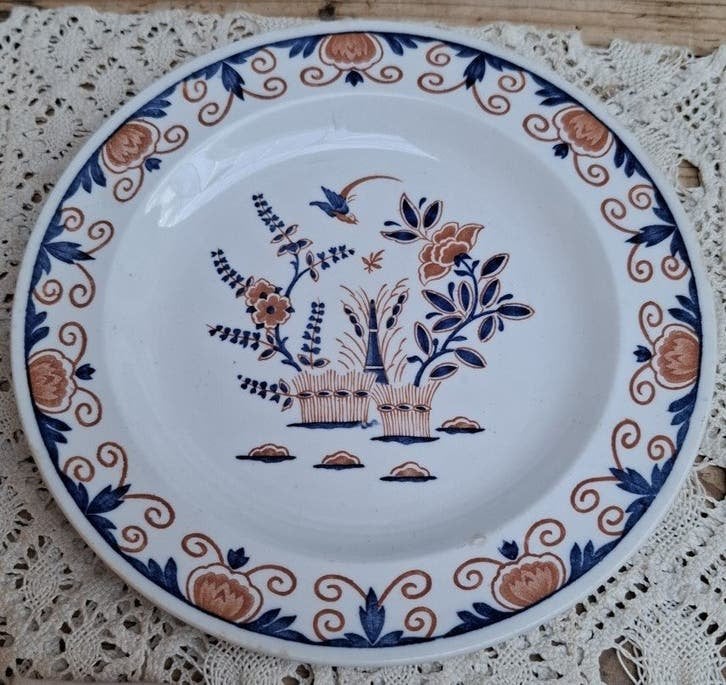 Antiek aardewerk Wedgwood bordje, van Hoorne, Imari Stijl, Enlèvement ou Envoi