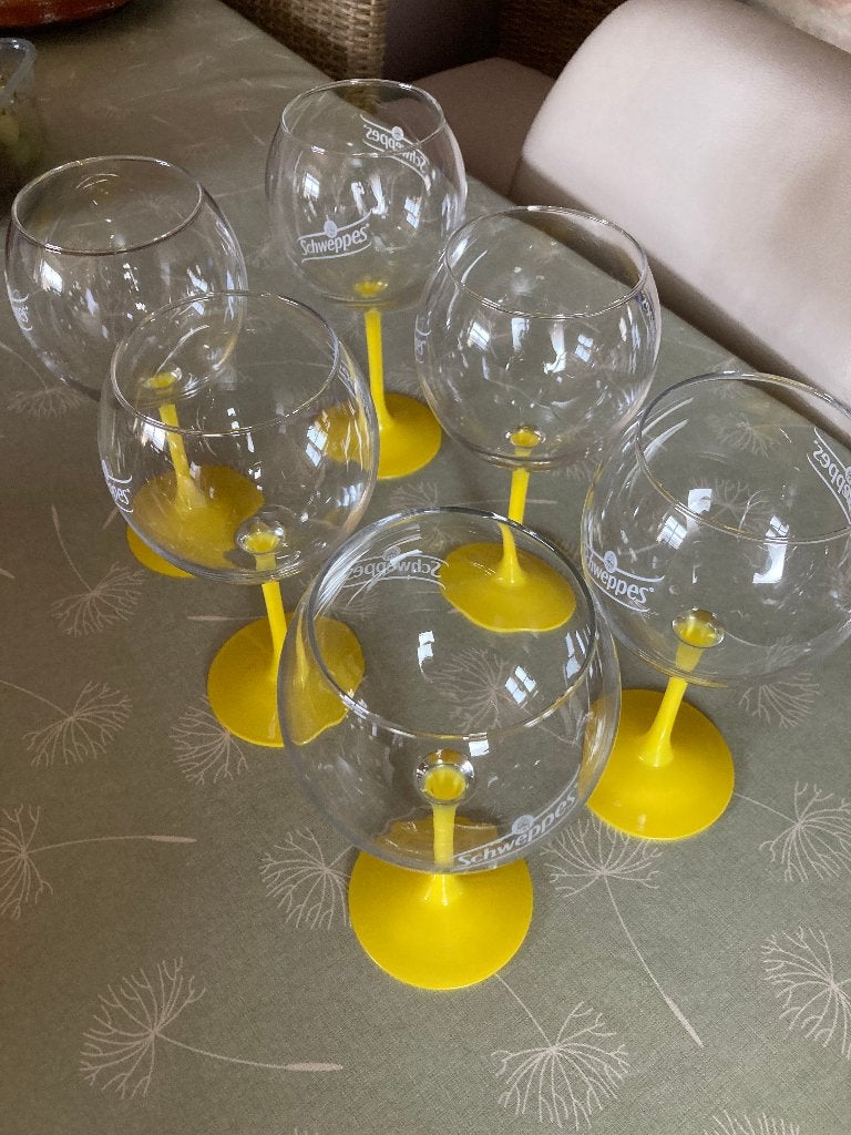 Vintage Sweppes Glazen, Enlèvement ou Envoi, Neuf, Verre à soda