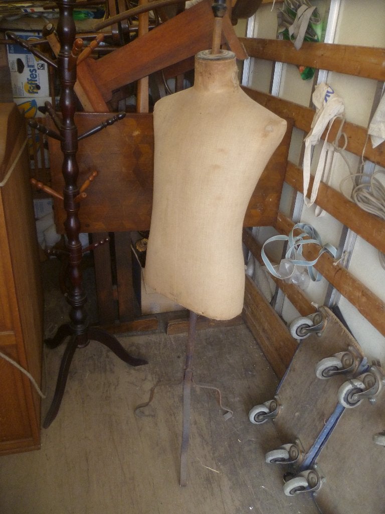OUDE PASPOP OP METALEN VOET, Antiek en Kunst, Ophalen