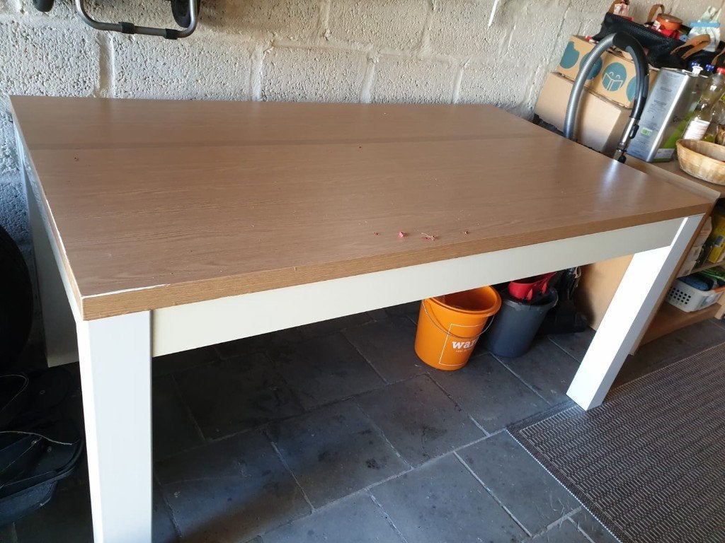 Eettafel 160x90x77 cm, Huis en Inrichting, Ophalen, 50 tot 100 cm, Zo goed als nieuw, Vijf personen of meer