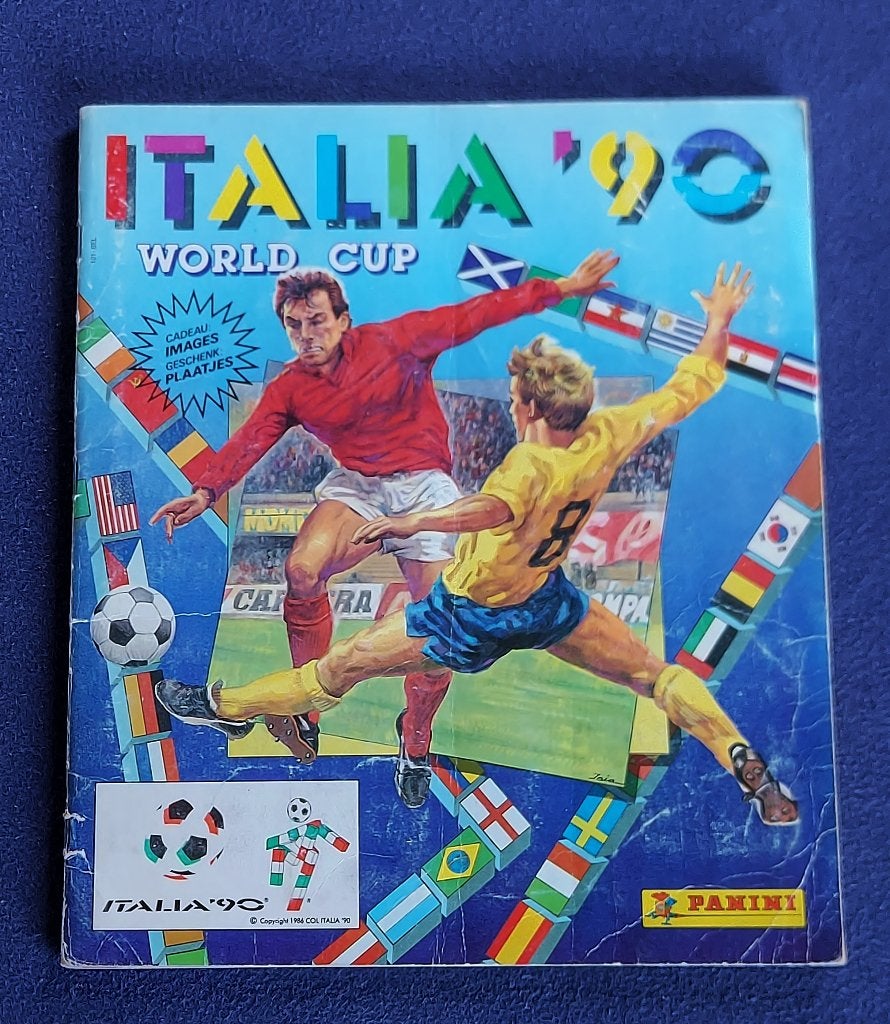 Panini sticker album voetbal 'WK Italië 1990 ' -volledig-, Ophalen of Verzenden, Gebruikt, Meerdere stickers