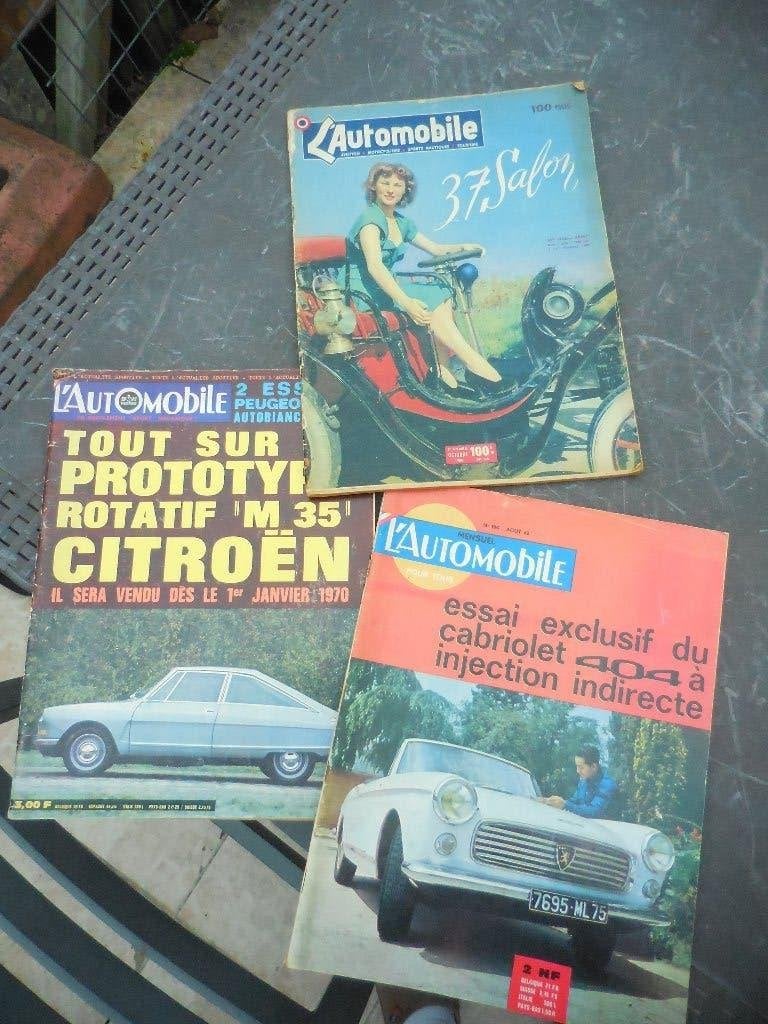 3 anciennes revues l'Automobile, Livres, Enlèvement ou Envoi