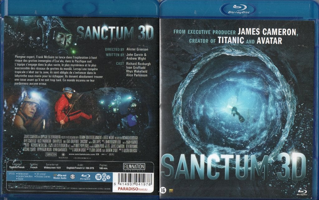  sanctum (blu-ray 3D & 2D), CD & DVD, Enlèvement ou Envoi, Film, À partir de 16 ans, Utilisé