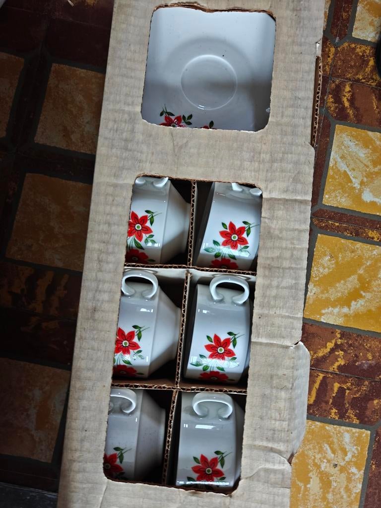 Service à café 6 pièces avec fleurs, Enlèvement