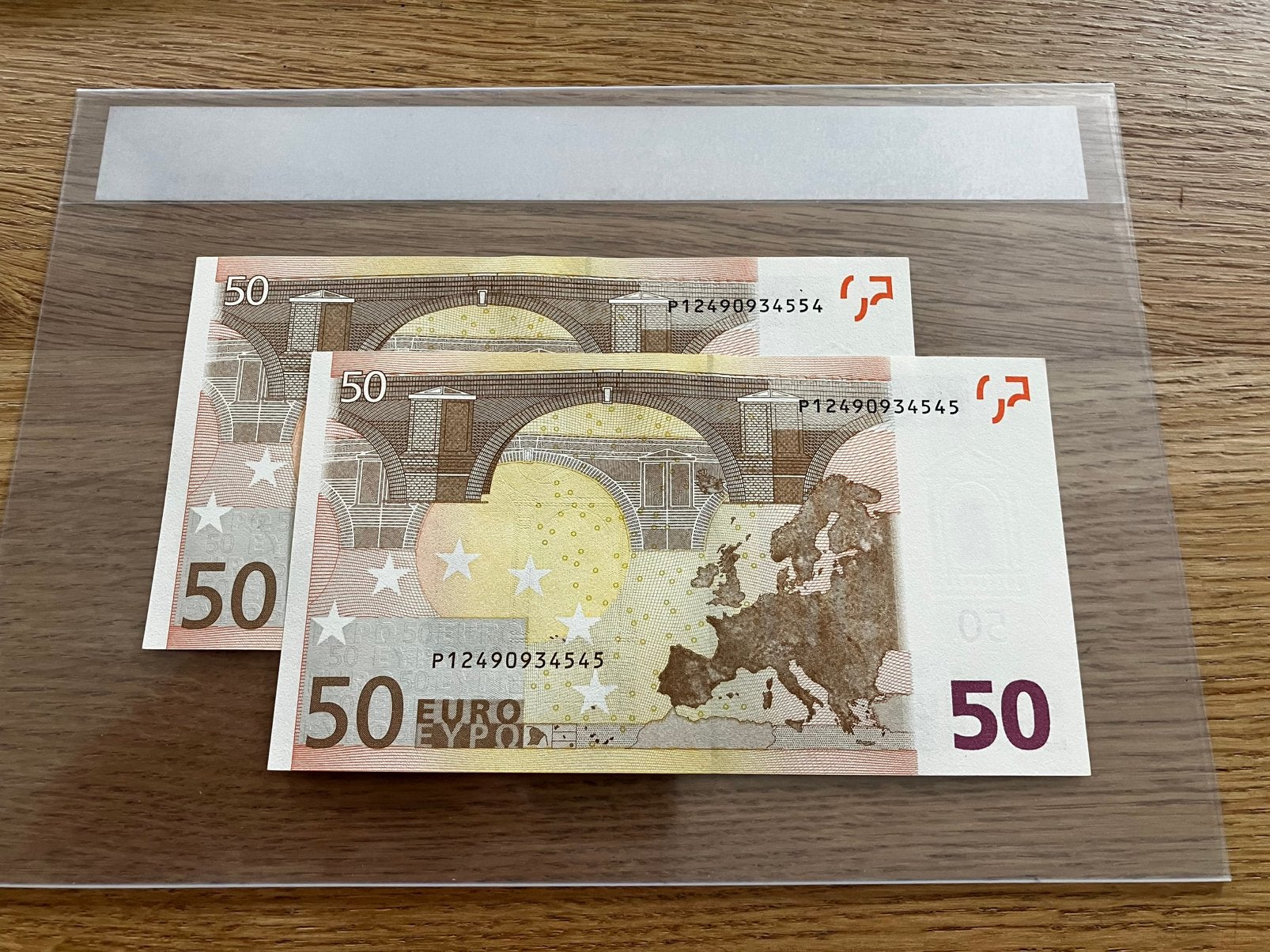 2 numéros de série croissants Duisenberg - Pays-Bas (P/G021), Timbres & Monnaies, Billets de banque | Europe | Euros, Enlèvement ou Envoi