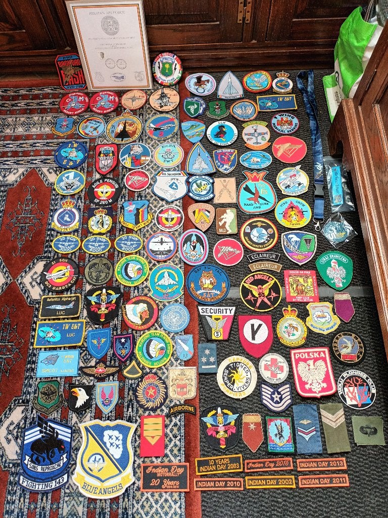 luchtmacht lot van 112 patchen   BAF FAE, Verzamelen, Luchtvaart en Vliegtuigspotten, Ophalen, Zo goed als nieuw, Patch, Badge of Embleem