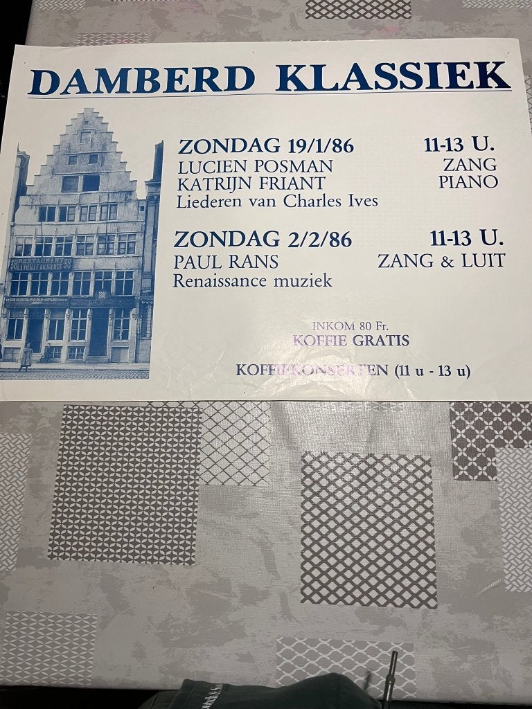 Vintage Poster Damberd Klassiek, Gebruikt, Deurposter of groter, Rechthoekig Liggend, Ophalen of Verzenden