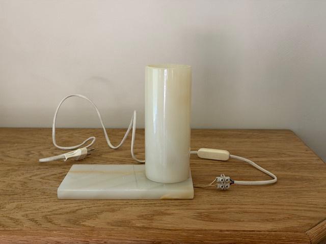 Retro marmeren lamp - E27 - 20cm x 19cm (nr5024), Ophalen of Verzenden, Gebruikt, Overige materialen, Minder dan 50 cm