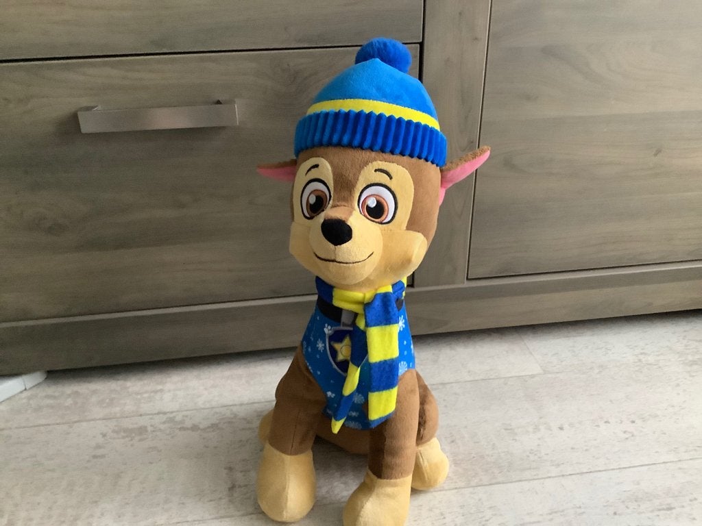 Personnage en peluche Paw Patrol Chase (50 cm), Enlèvement ou Envoi, Autres marques, Chien, Comme neuf