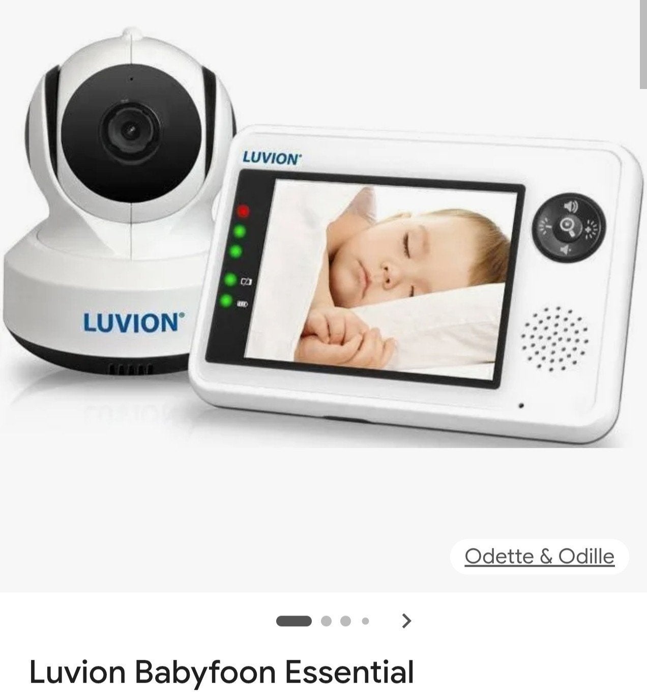 babyfoon luvion gekocht in 2022, Ophalen, Zo goed als nieuw, 100 tot 250 meter, Camera