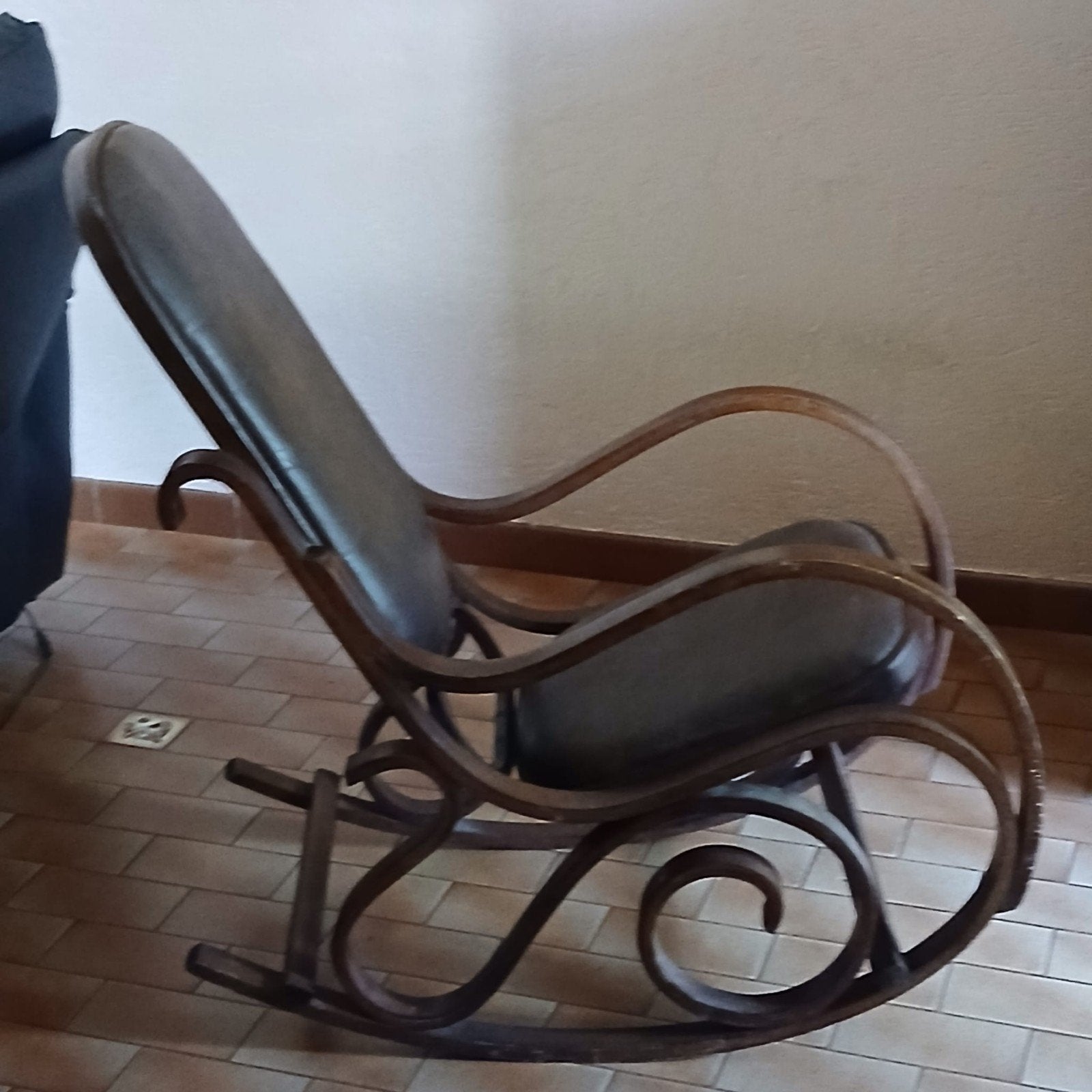 rocking chair cuir, Enlèvement, Bois