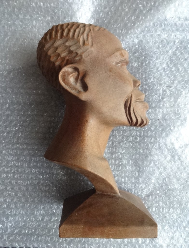 houten borstbeeld, Ophalen of Verzenden, Hout, Buste, Bruin