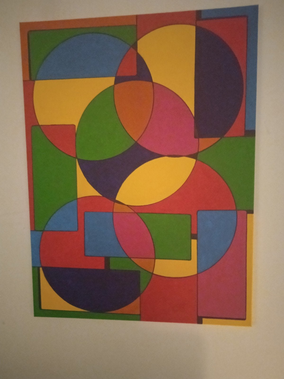 Abstract schilderij op doek,  60cm X 80cm (zonder kader), Ophalen