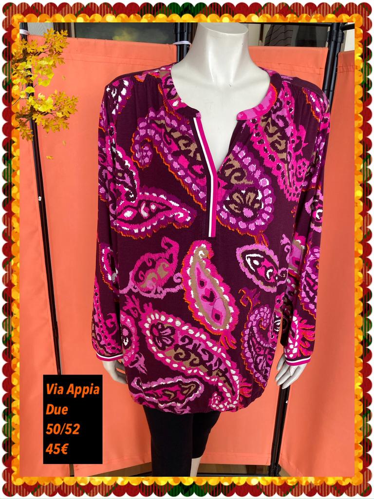 Tuniek dames 50/52 Via Appia Due, Enlèvement ou Envoi, Comme neuf, Taille 46/48 (XL) ou plus grande, Violet