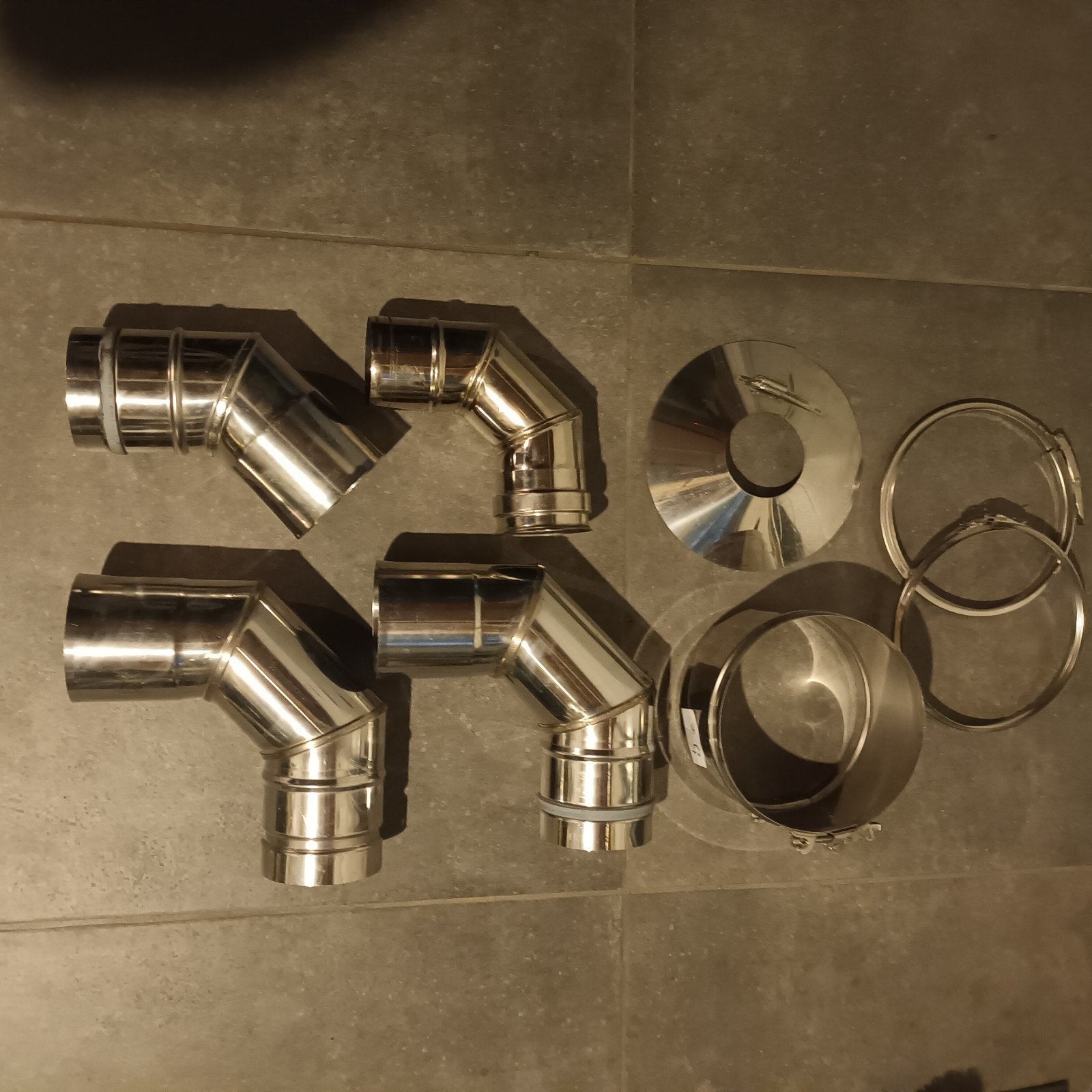 inox rookkanaal buizen 45⁰ 90⁰, Doe-het-zelf en Bouw, Buizen en Afvoer, Ophalen, Inox