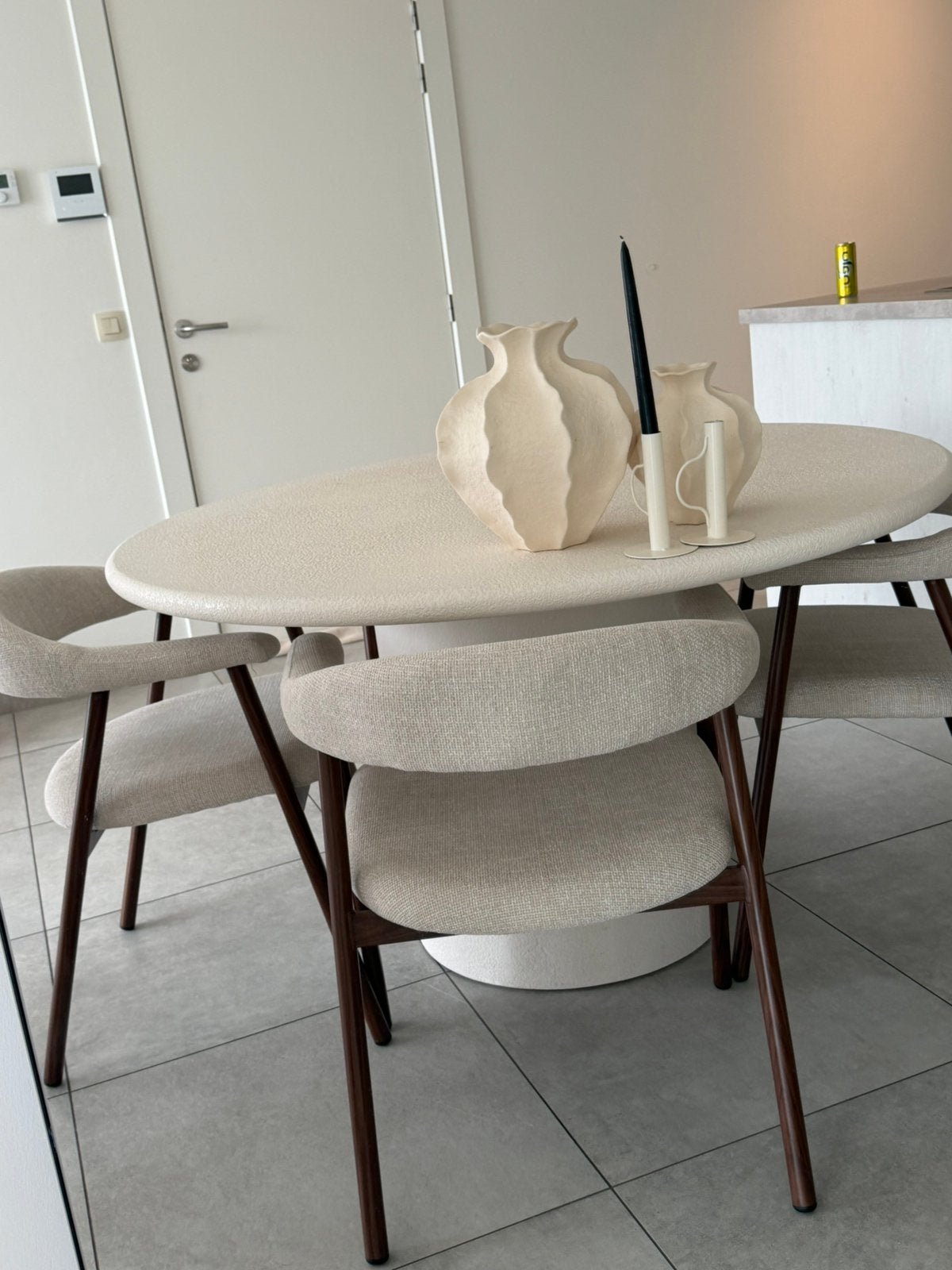 Table à manger + 4 chaises, Maison & Meubles, Enlèvement, Comme neuf