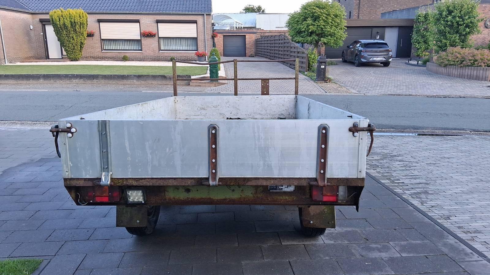 Robuuste dubbelasser remork 2,70m lang 1,50m breed, Ophalen, Zo goed als nieuw