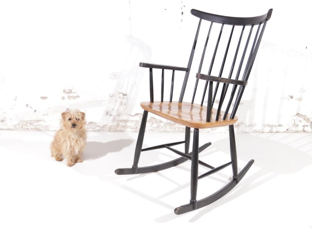 Danish Design Rocking Chair Ilmari Tapiovaara Model Fanett, Enlèvement