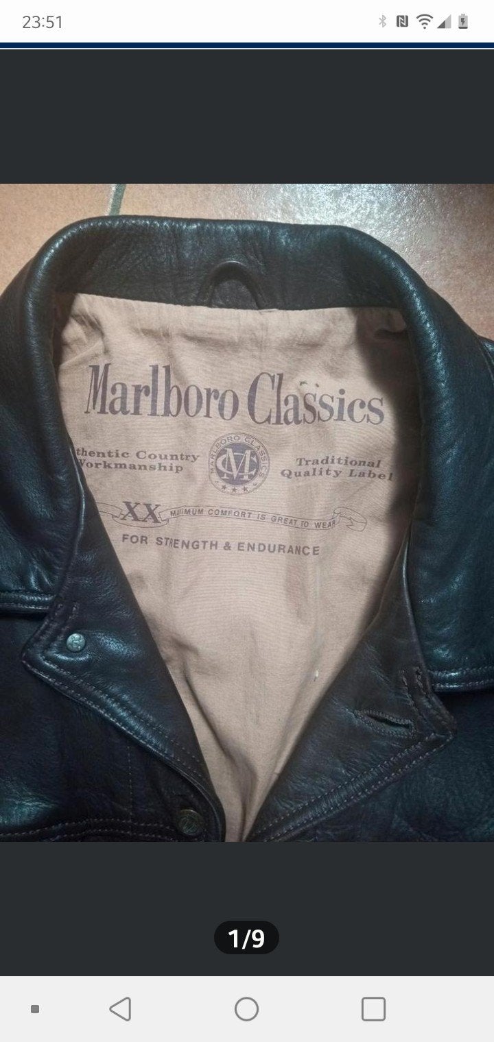 Stijlvolle en robuuste leren jas van Marlboro Classics in ma, Ophalen of Verzenden, Maat 56/58 (XL)