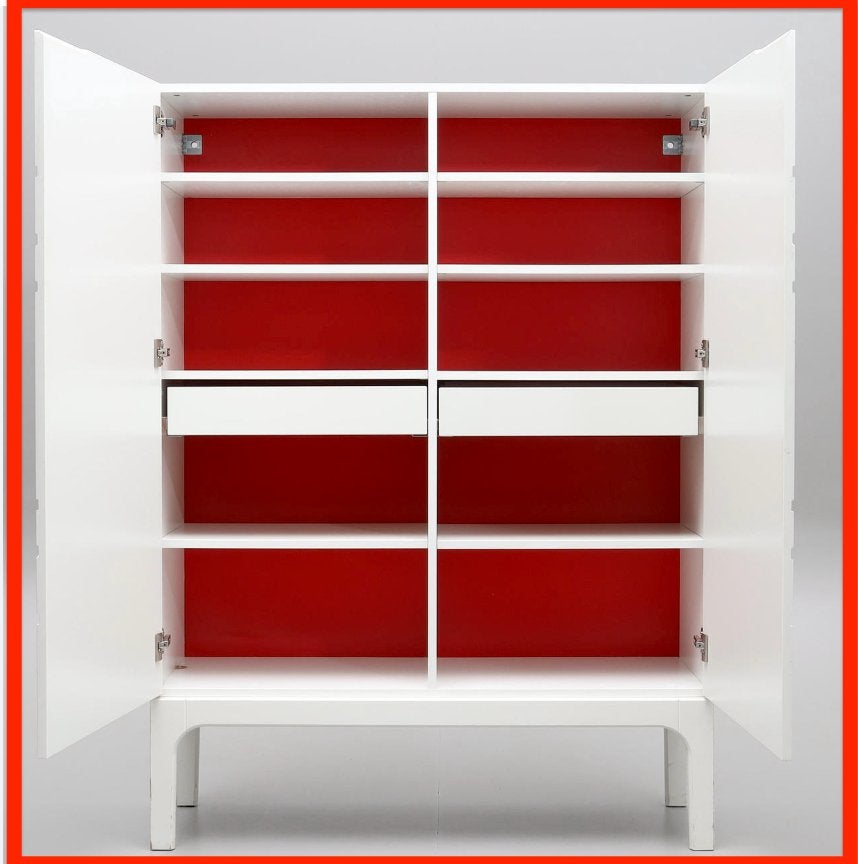 buffet minimaliste blanc contemporain 160 x 120 x 42 cm, Maison & Meubles, Armoires | Buffets, 25 à 50 cm, Contemporain, minimaliste