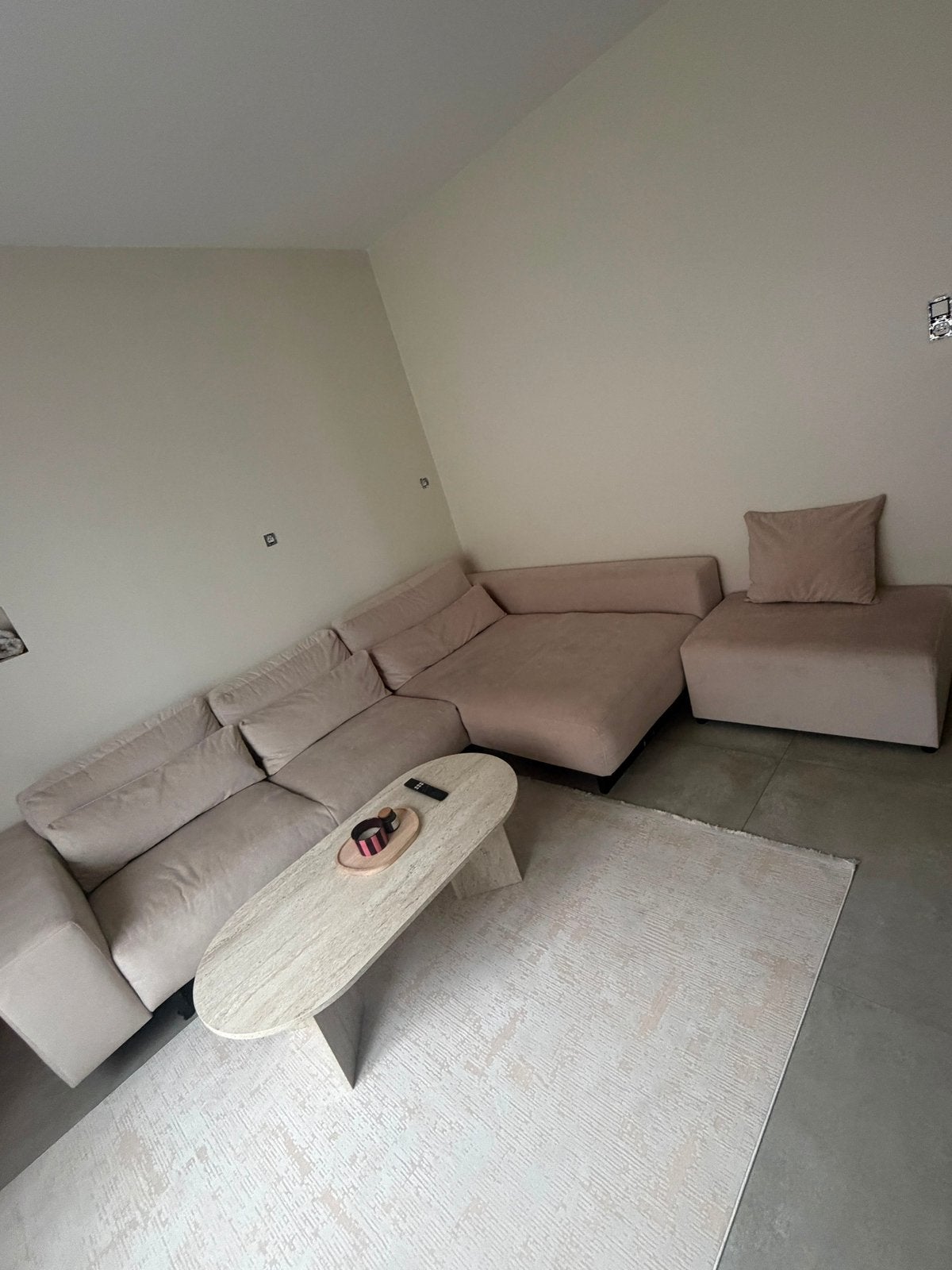 Hoekzetel met bijzetmodule, Ophalen, Zo goed als nieuw, Stof, Relax zetel