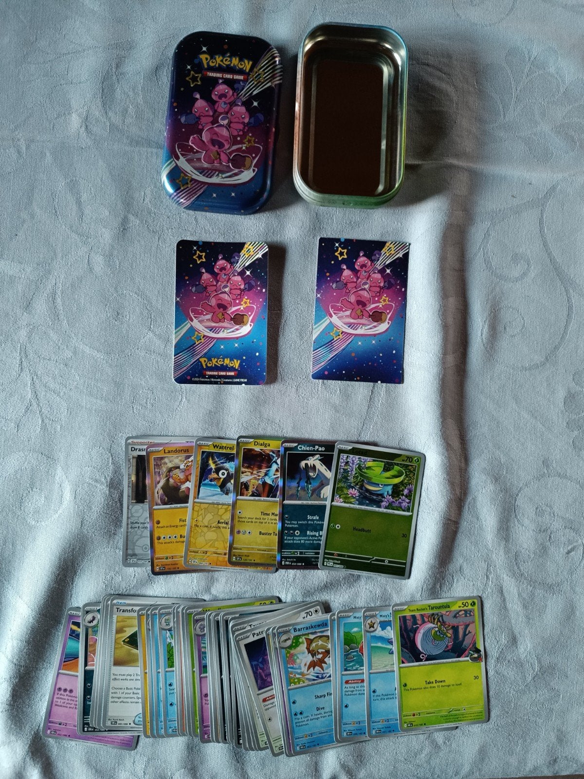 Pokémon mini tin met 45 Engelse kaarten, Enlèvement ou Envoi