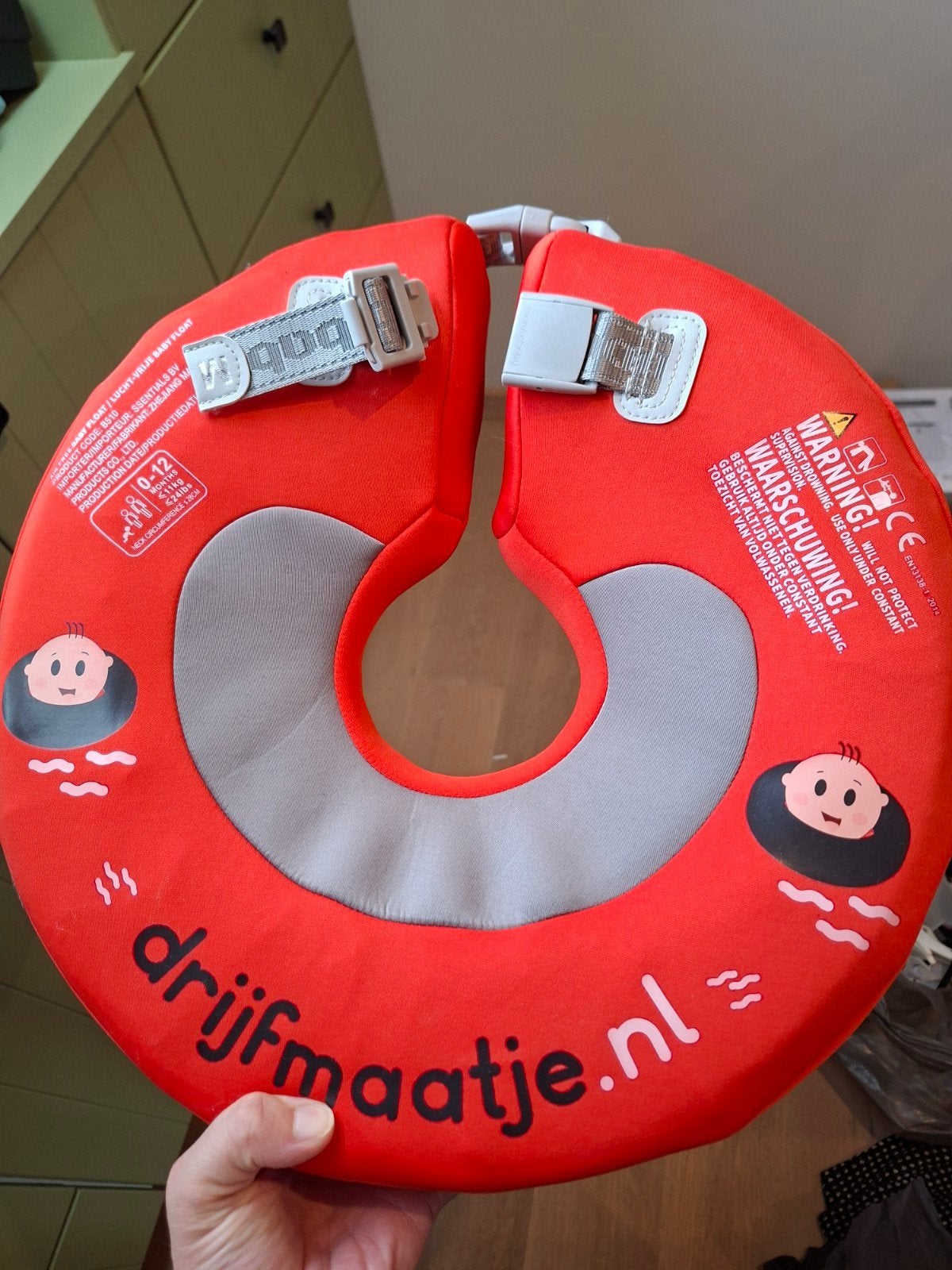 Drijfmaatje baby, Ophalen