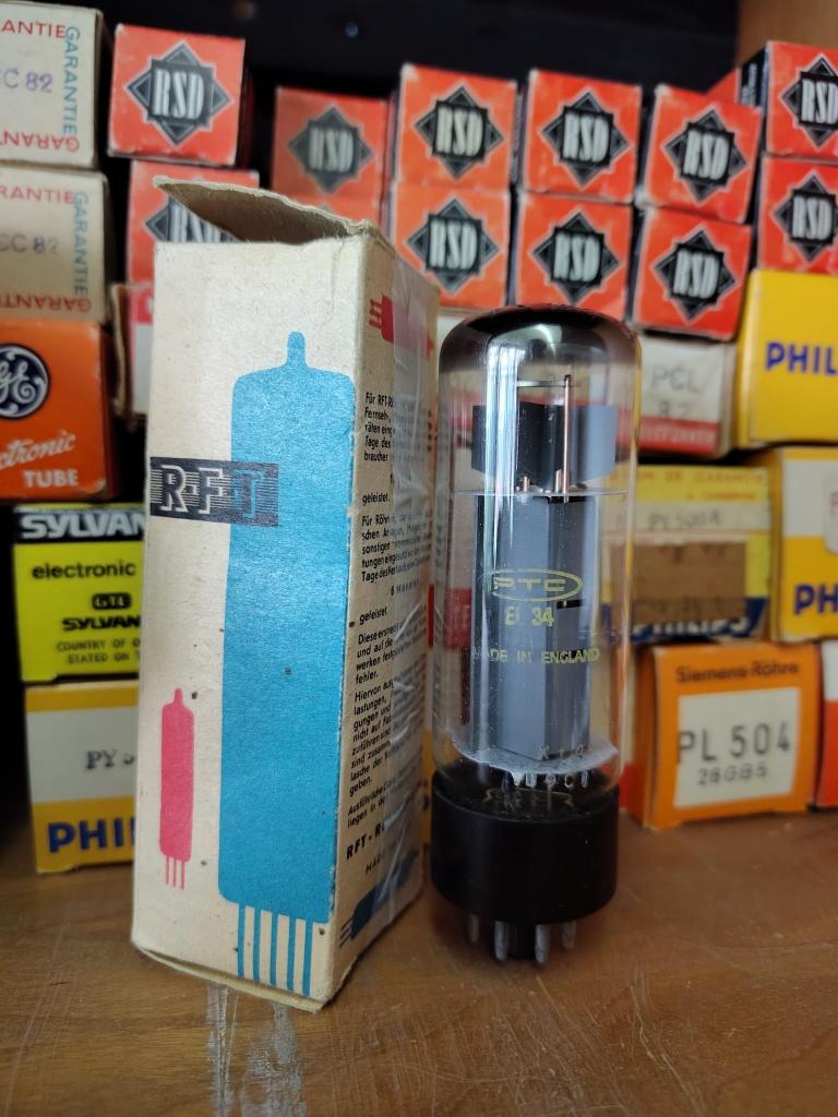 EL34 RTC XF4 mesurée NOS, TV, Hi-fi & Vidéo, Amplificateur à lampes, Tube ou Tubes, Enlèvement ou Envoi