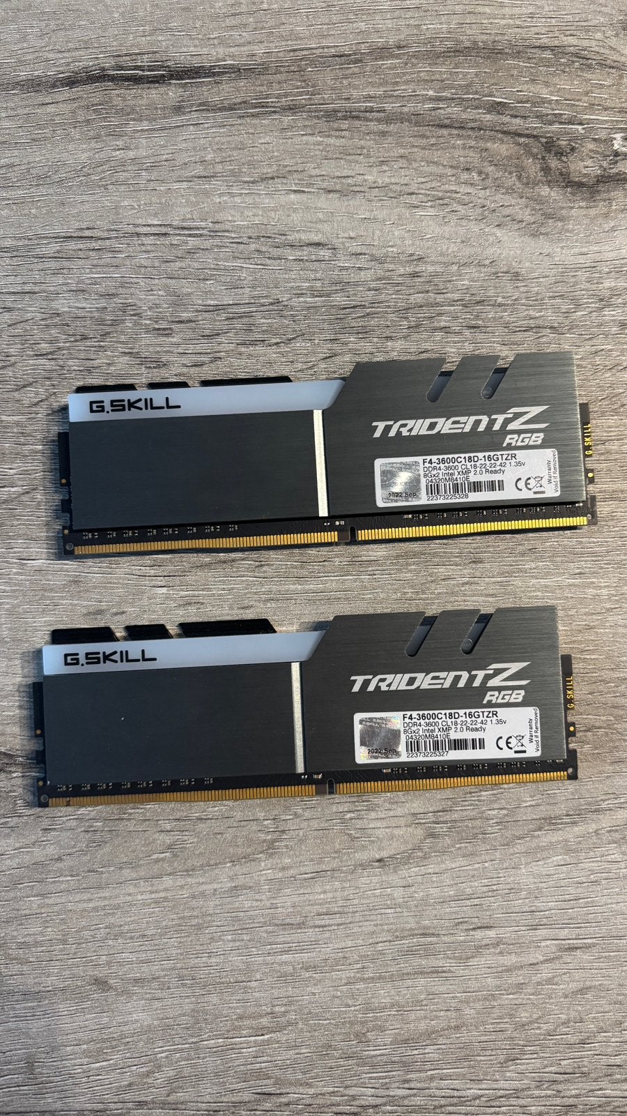 G.SKILL DDR 4     2 x 8 G, Informatique & Logiciels, Mémoire RAM, Enlèvement, Comme neuf, DDR
